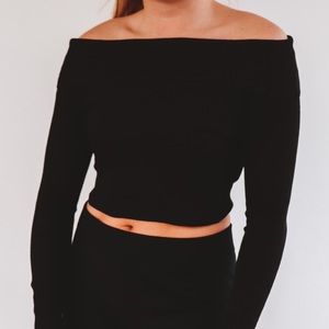 Off Shoulder Crop Top